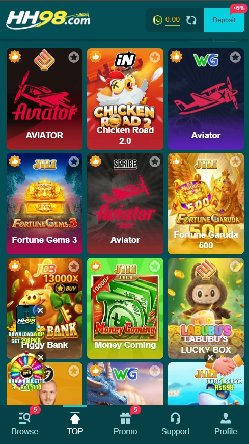 HH98 Game Categories