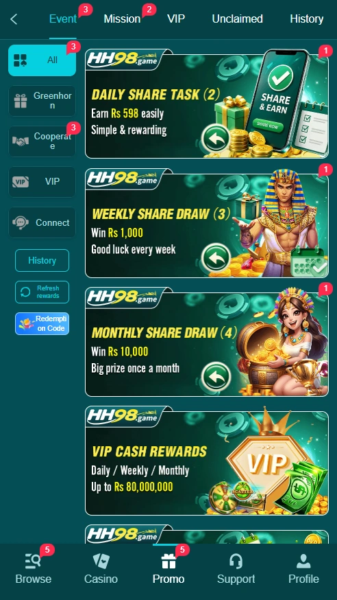 HH98 Game Earning Opportunities